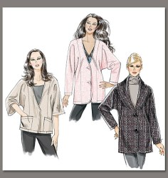 8695 EZ VOGUE LINED PRINCESS KIMONO SLEEVE JACKET LENGTHS PATTERN 8-14 or 16-24 Choice